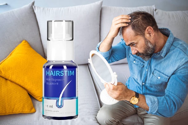 Hairstim, спрей за коса, косопад, мъж, огледало